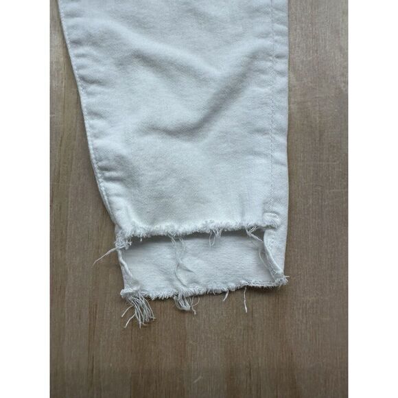 FRAME Jeans Womens Sz 25 White Le Skinny De Jeanne Raw Hem Denim Cotton Stretch - Picture 2 of 6